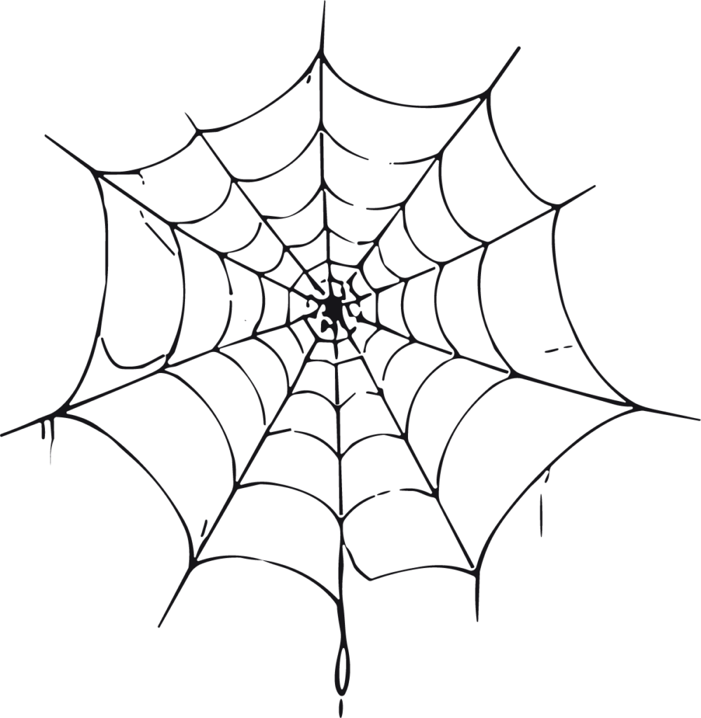 Spider Web SVG Spooky Sketch Vector