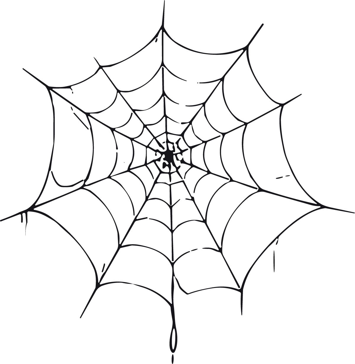Spider Web SVG Spooky Sketch Vector - Image 1