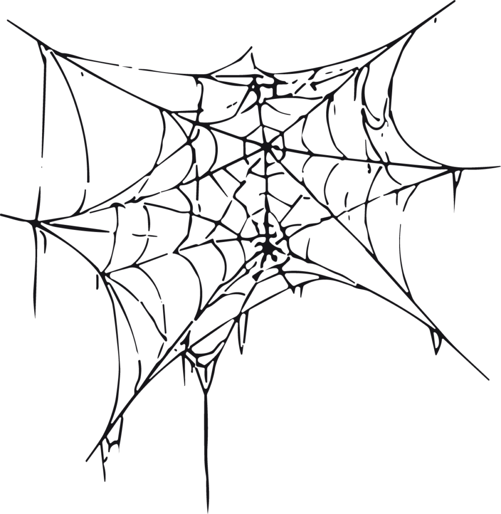 Spider Web SVG Spooky Sketch Vector