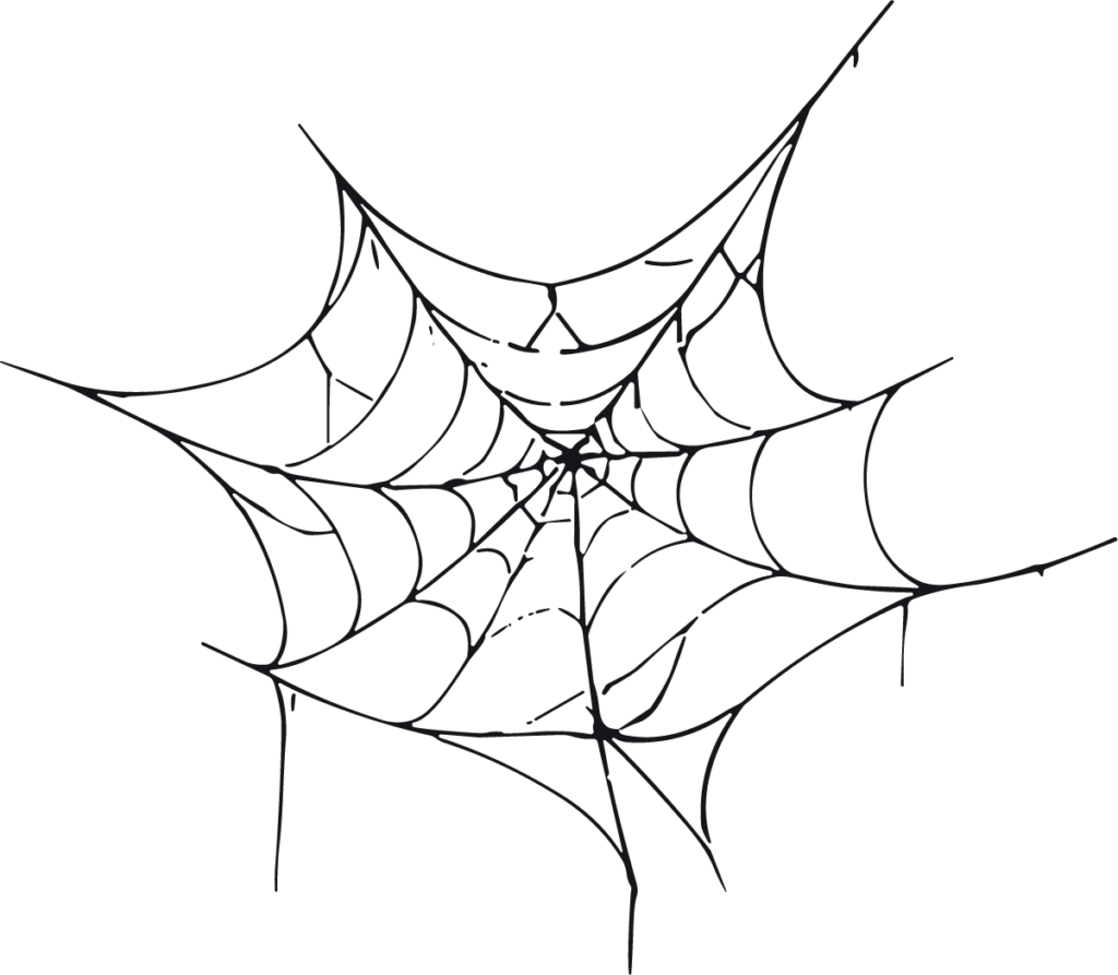 Spider Web SVG Spooky Sketch Vector