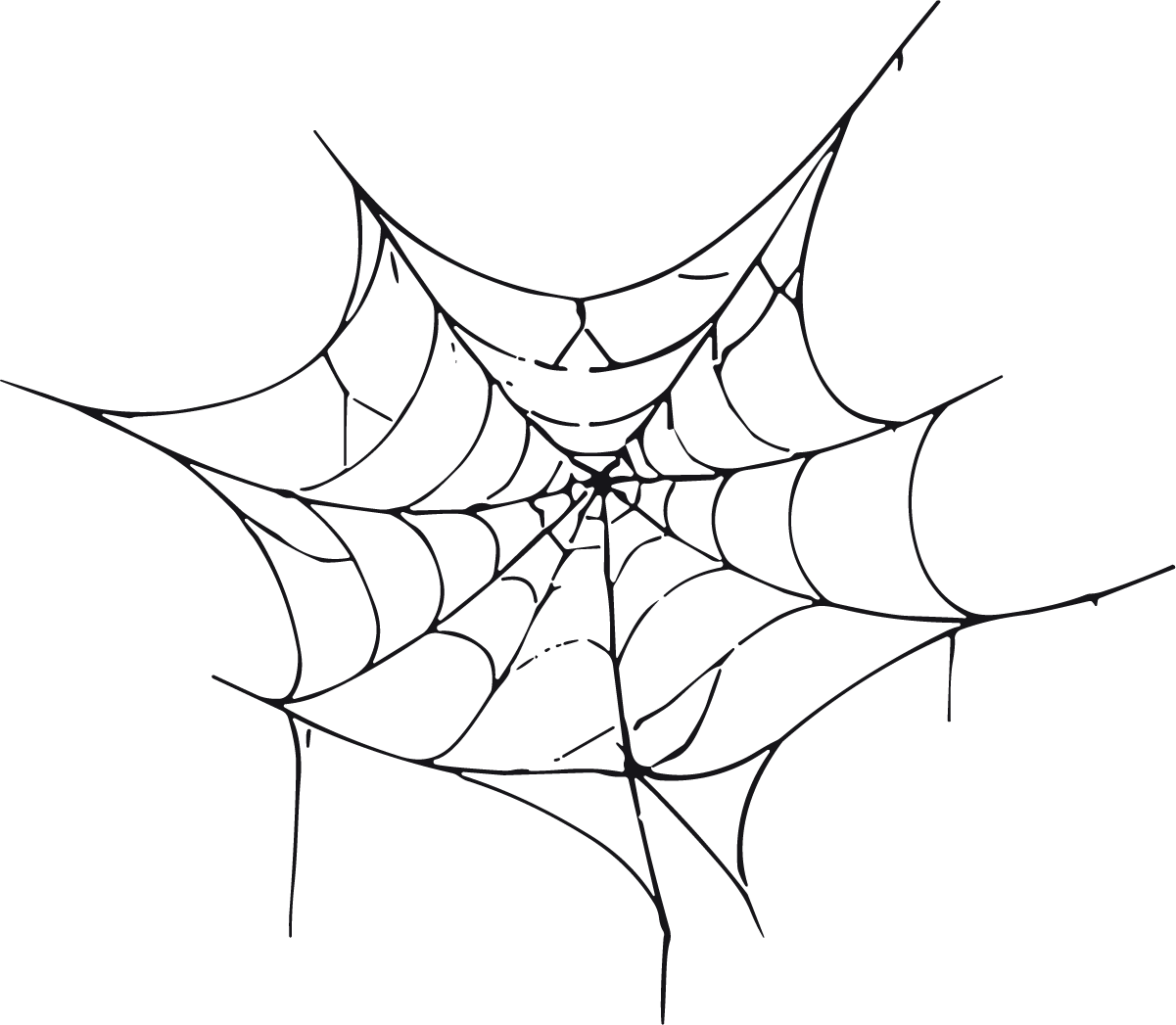 Spider Web SVG Spooky Sketch Vector - Image 1