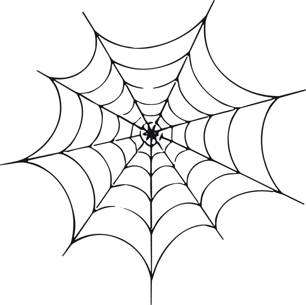 Spider Web SVG Spooky Outline Vector