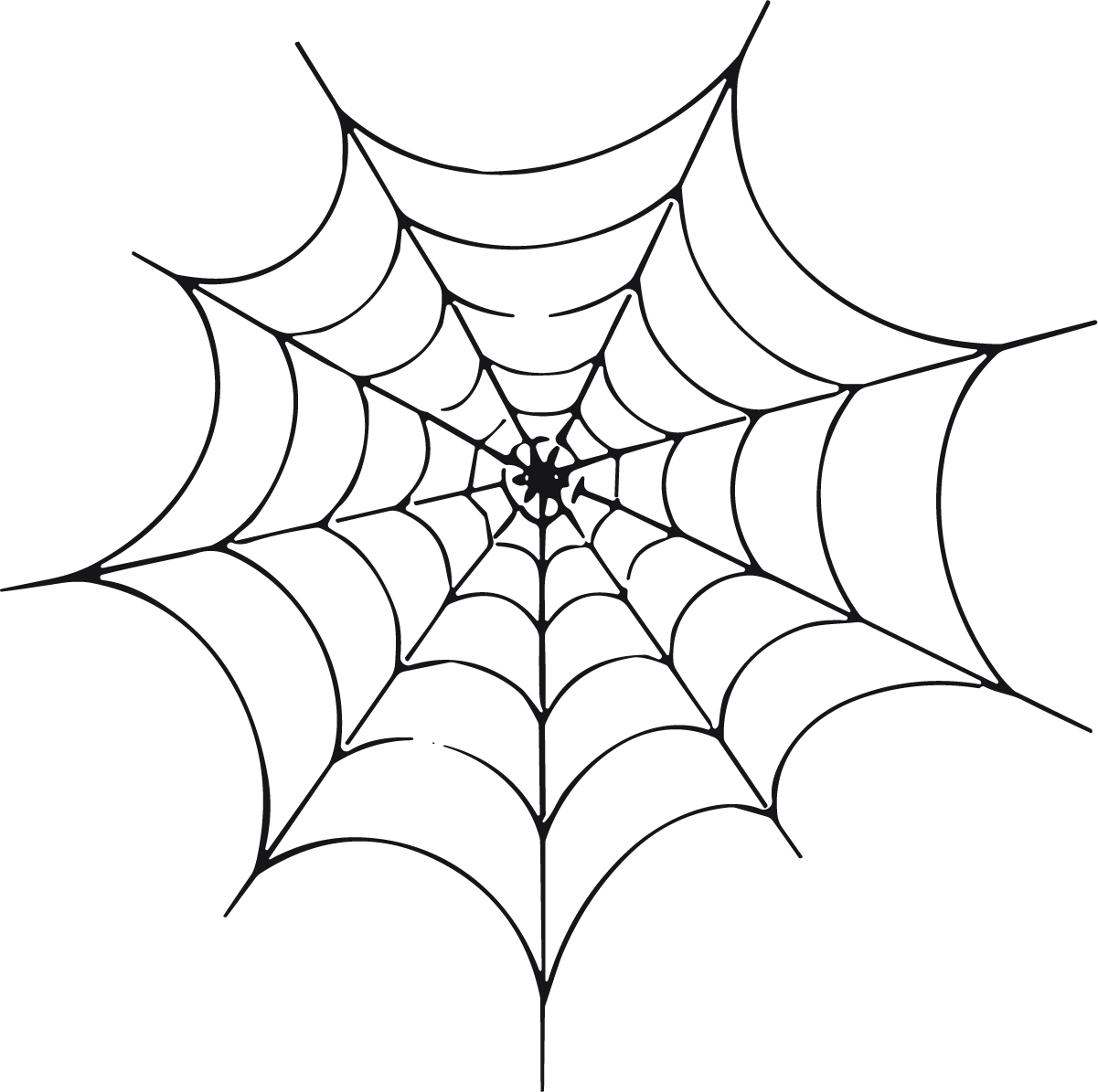 Spider Web SVG Spooky Outline Vector - Image 1