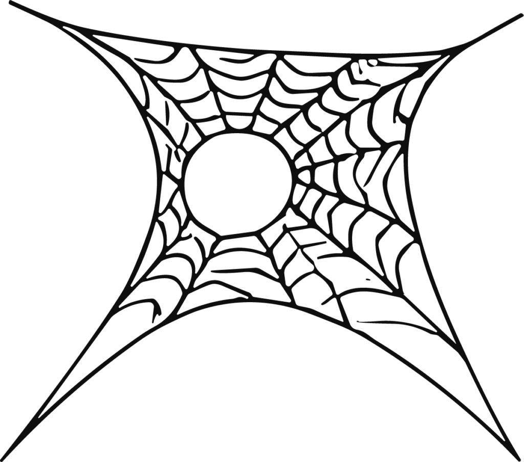 Spider Web SVG Spooky Sketch Vector