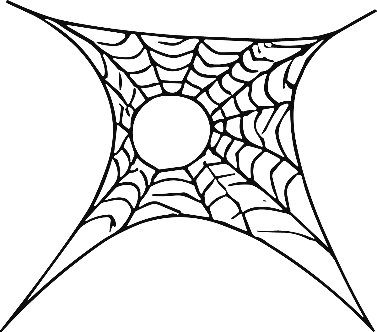 Spider Web SVG Spooky Sketch Vector - Image 1