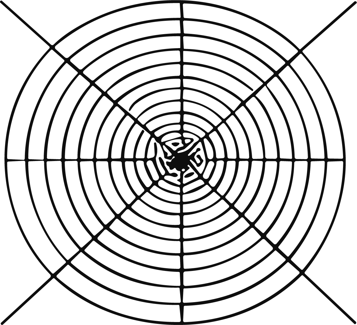 Spider Web SVG Concentric Rings Vector - Image 1