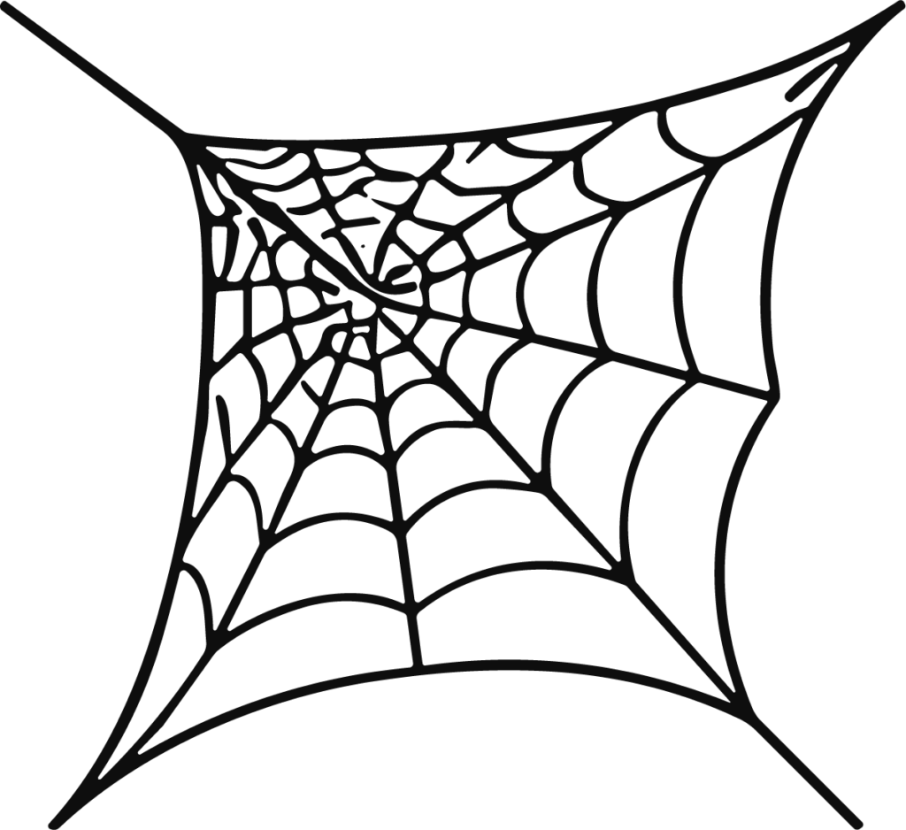 Spider Web SVG Spooky Sketch Vector