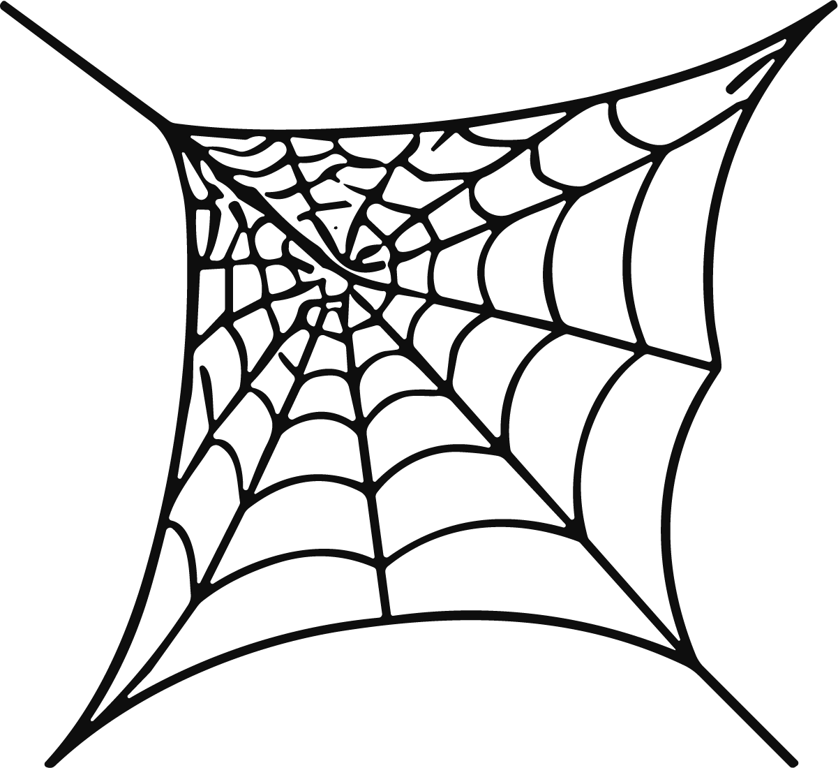 Spider Web SVG Spooky Sketch Vector - Image 1