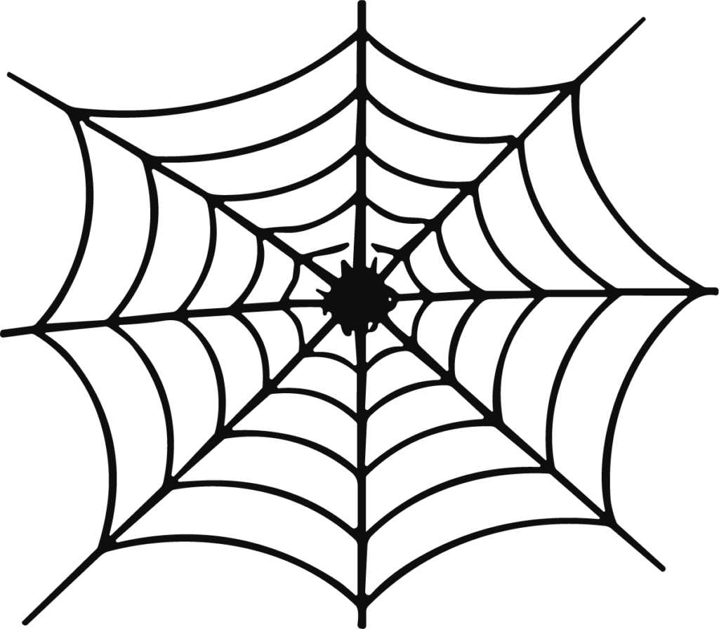 Spider Web SVG Spooky Silhouette Vector