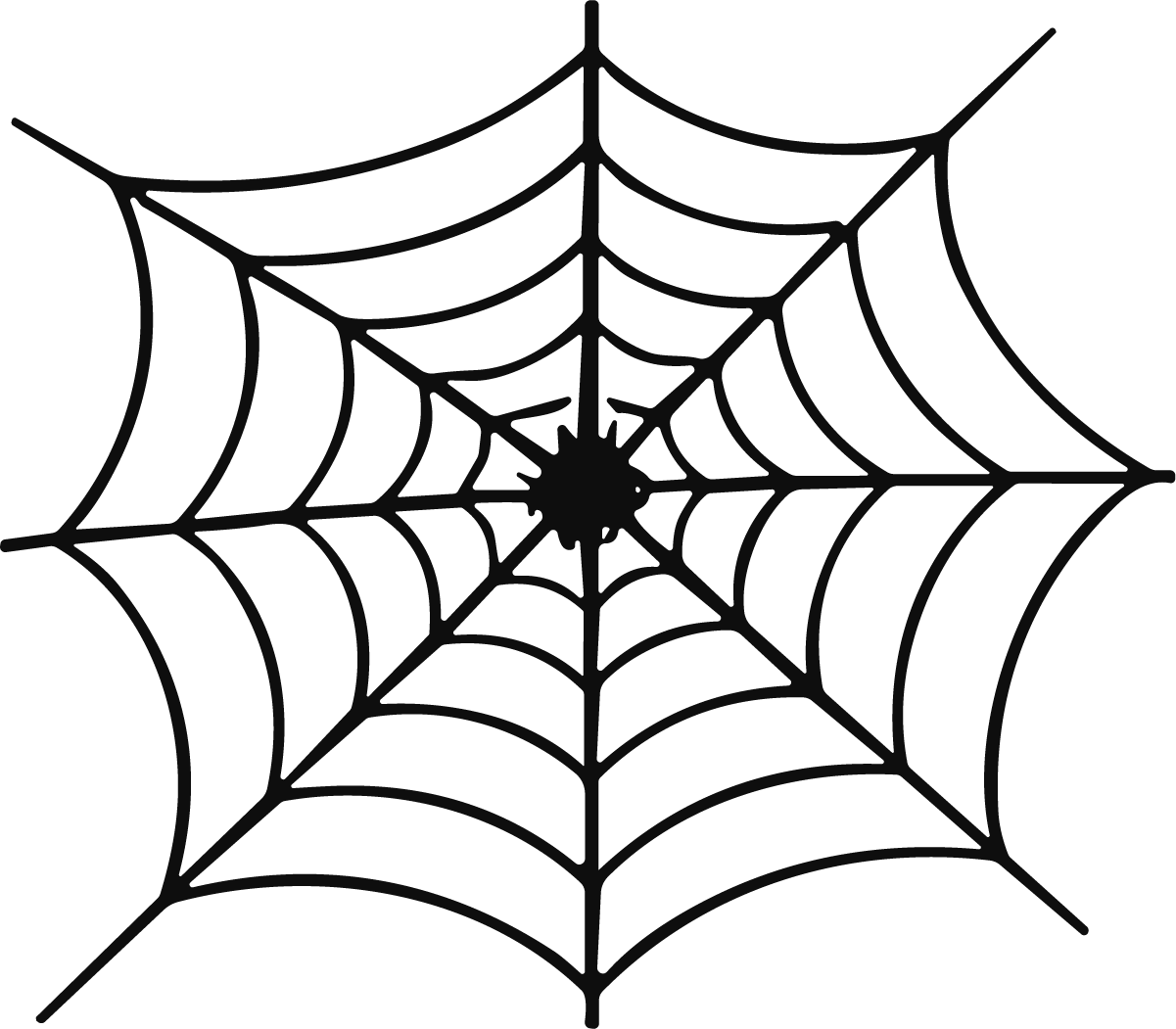 Spider Web SVG Spooky Silhouette Vector - Image 1