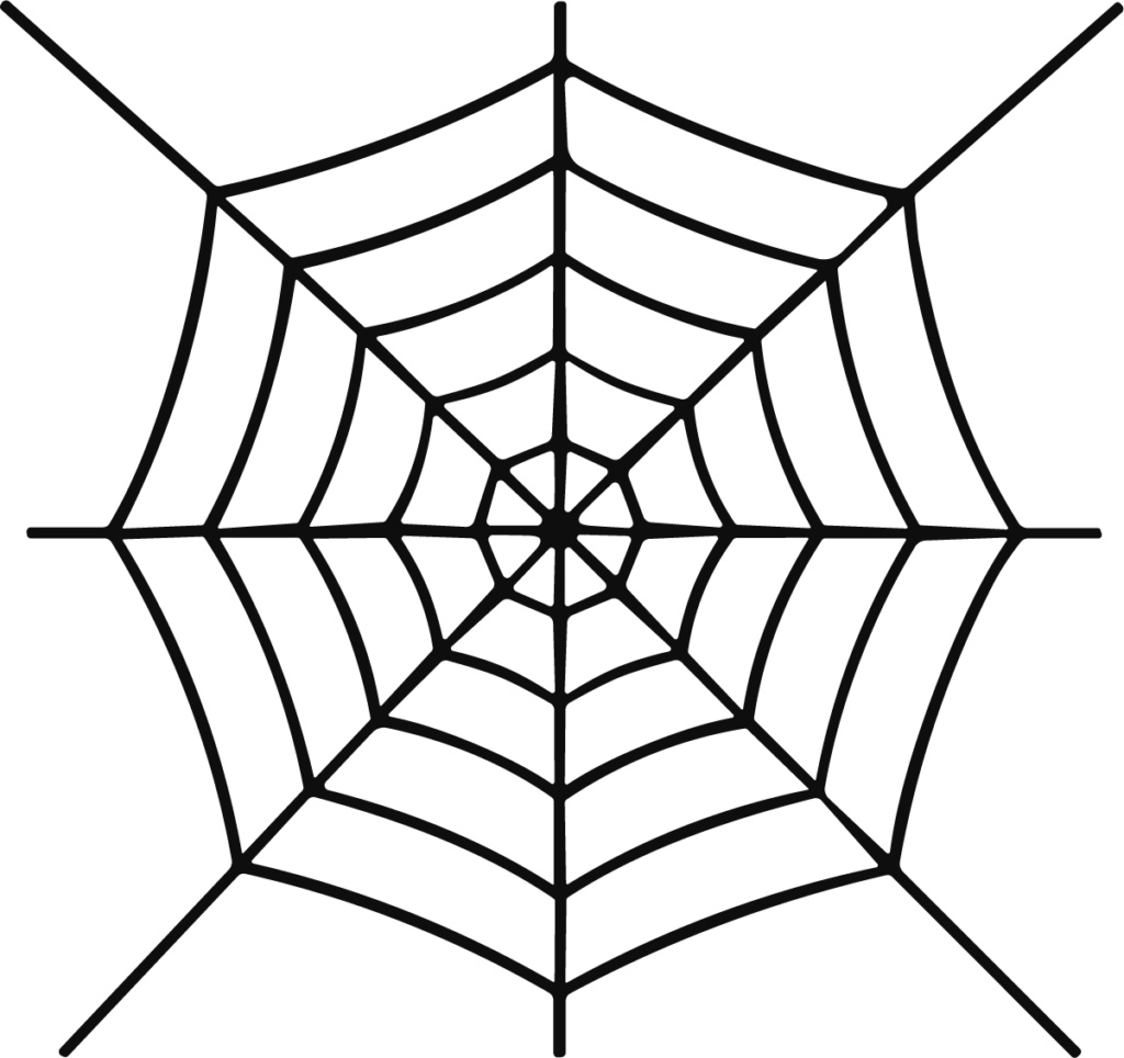 Spider Web SVG Spooky Outline Vector