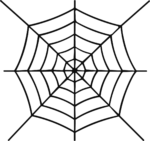 Spider Web SVG Spooky Outline Vector