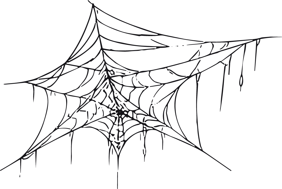Spider Web SVG Spooky Sketch Vector - Image 1
