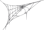 Spider Web Corner SVG Spooky Sketch Vector