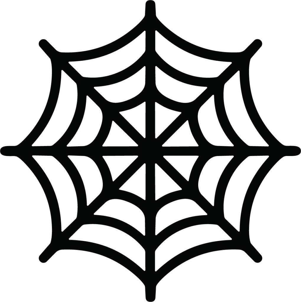 Spider Web SVG Bold Silhouette Vector