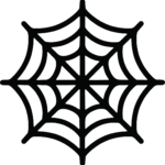 Spider Web SVG Bold Silhouette Vector