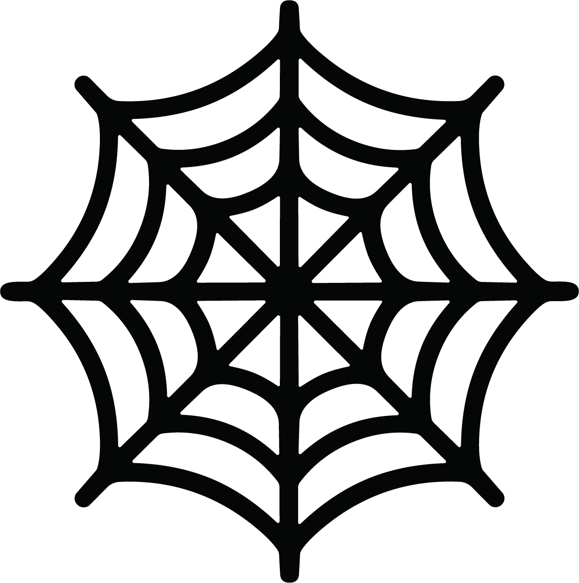 Spider Web SVG Bold Silhouette Vector - Image 1