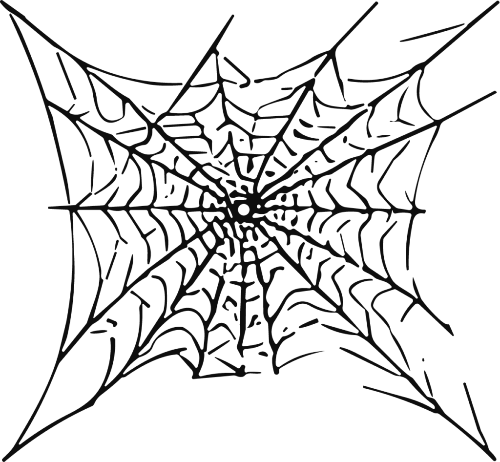 Spider Web SVG Spooky Sketch Vector