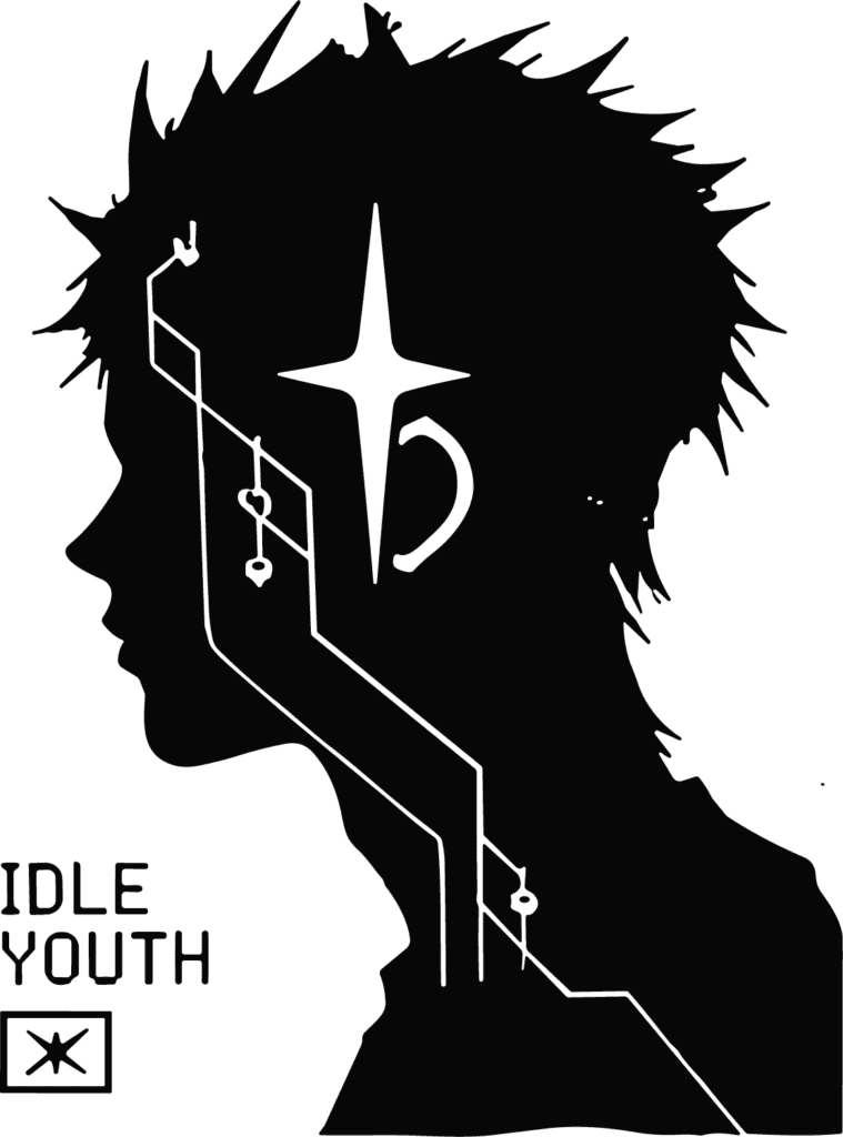 Spiky Hair Silhouette SVG Punk Profile Vector