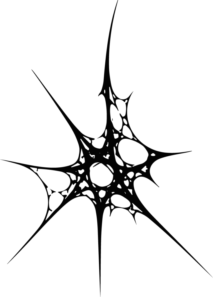 Spiky Web Burst SVG Fractal Silhouette Vector