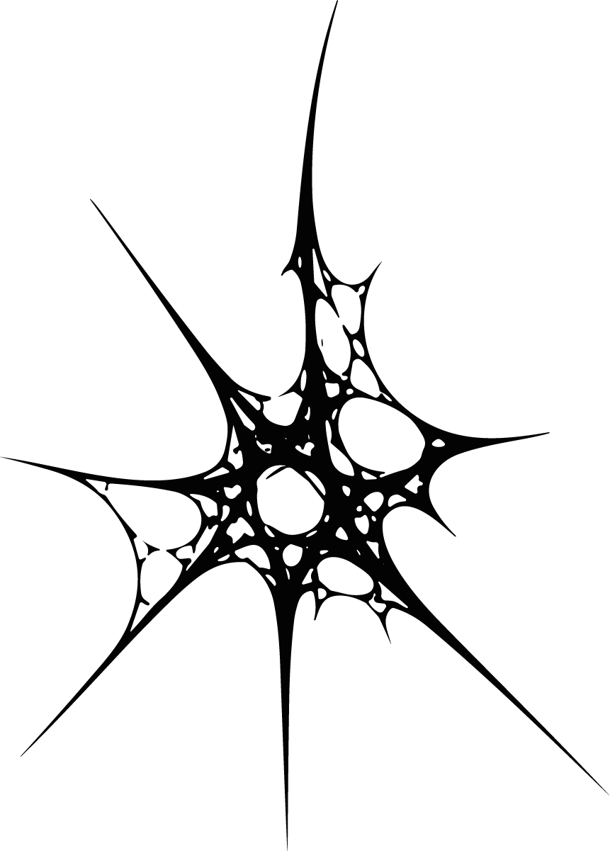 Spiky Web Burst SVG Fractal Silhouette Vector - Image 1