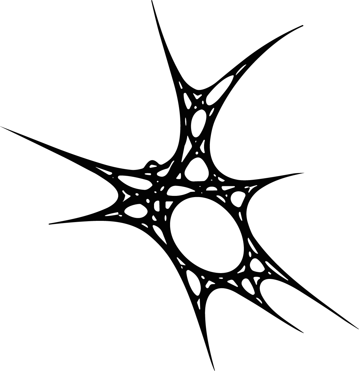Spiky Web Shape SVG Jagged Organic Vector - Image 1