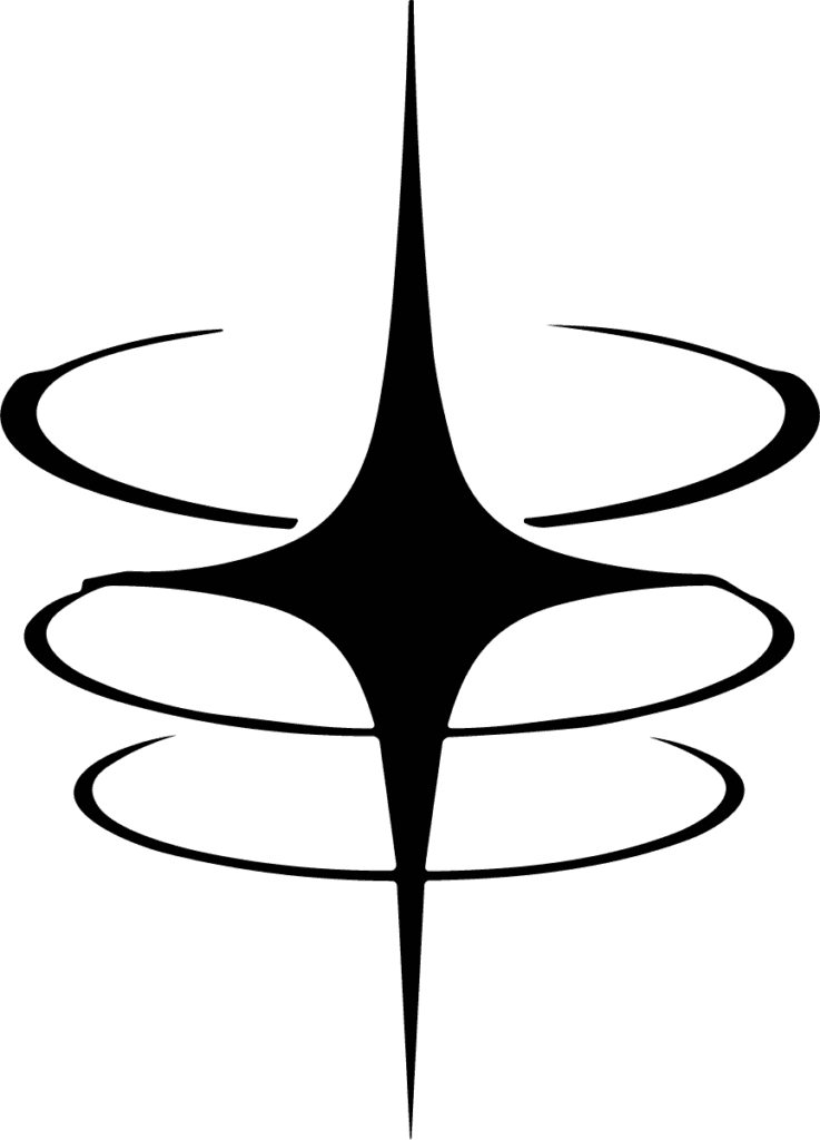 Spinning Star Emblem SVG Dynamic Orbit Vector