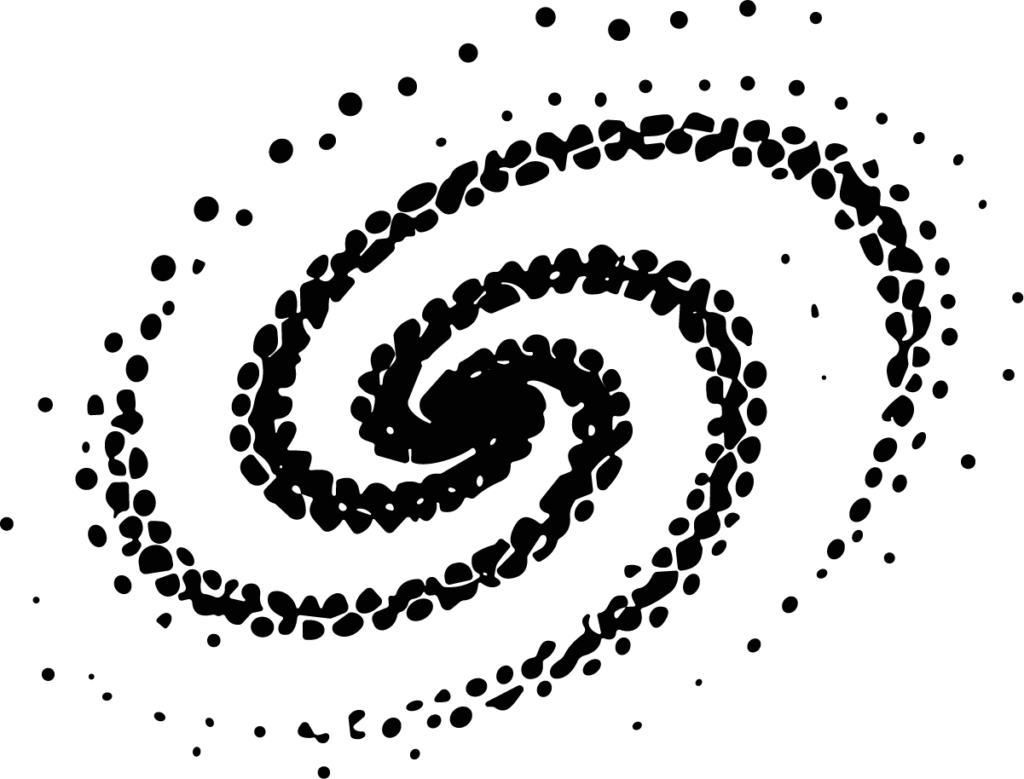 Spiral Galaxy SVG Cosmic Dotted Vector