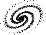 Spiral Galaxy SVG Cosmic Dotted Vector