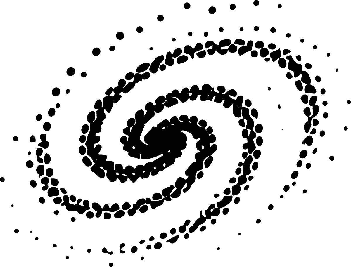 Spiral Galaxy SVG Cosmic Dotted Vector - Image 1