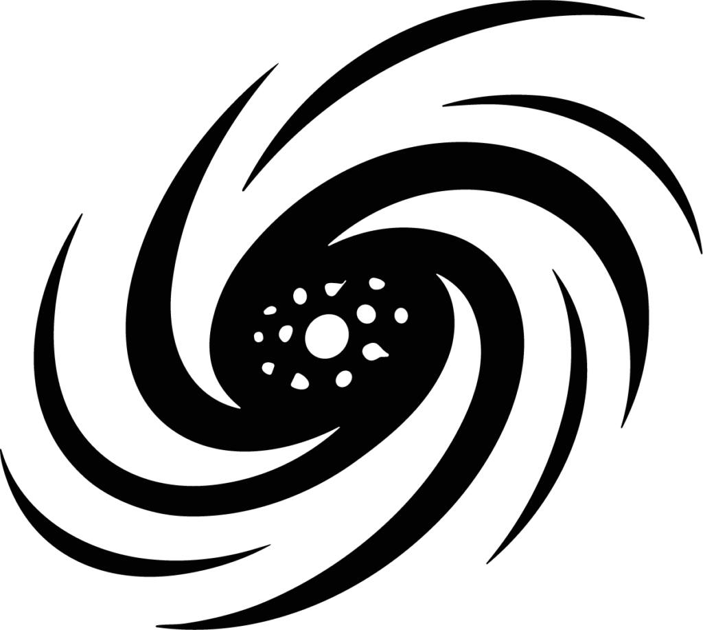 Spiral Galaxy SVG Cosmic Swirl Vector