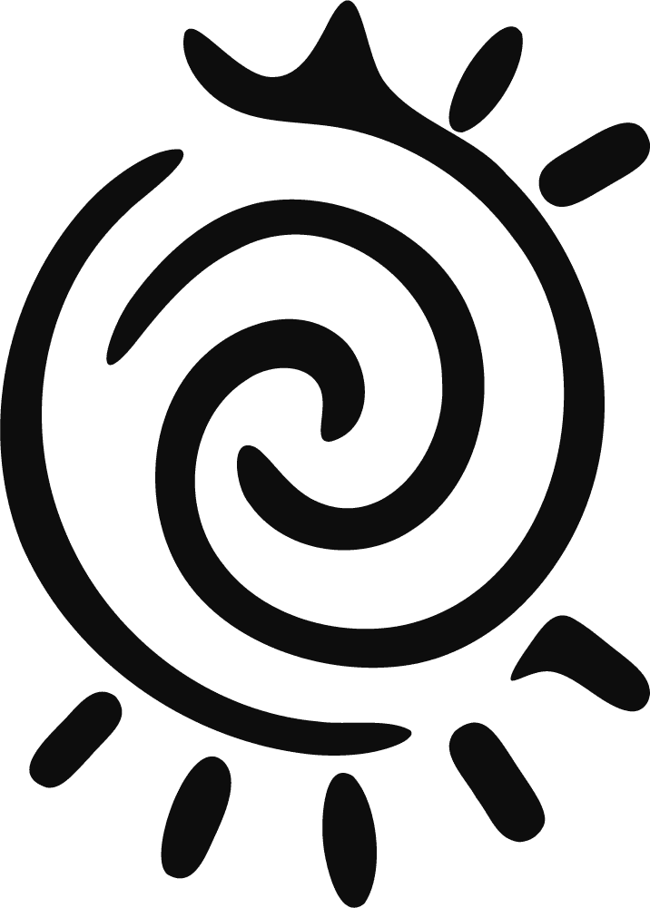 Spiral Sun SVG Bold Swirl Vector