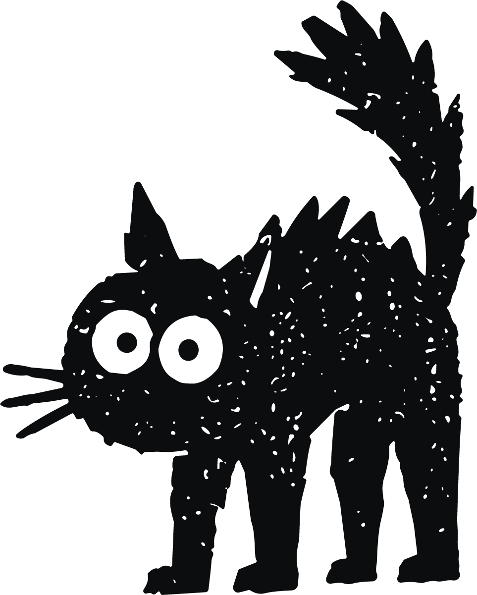 Spooked Black Cat SVG Frightened Arched Vector - Image 1