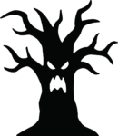 Spooky Tree SVG Creepy Silhouette Vector