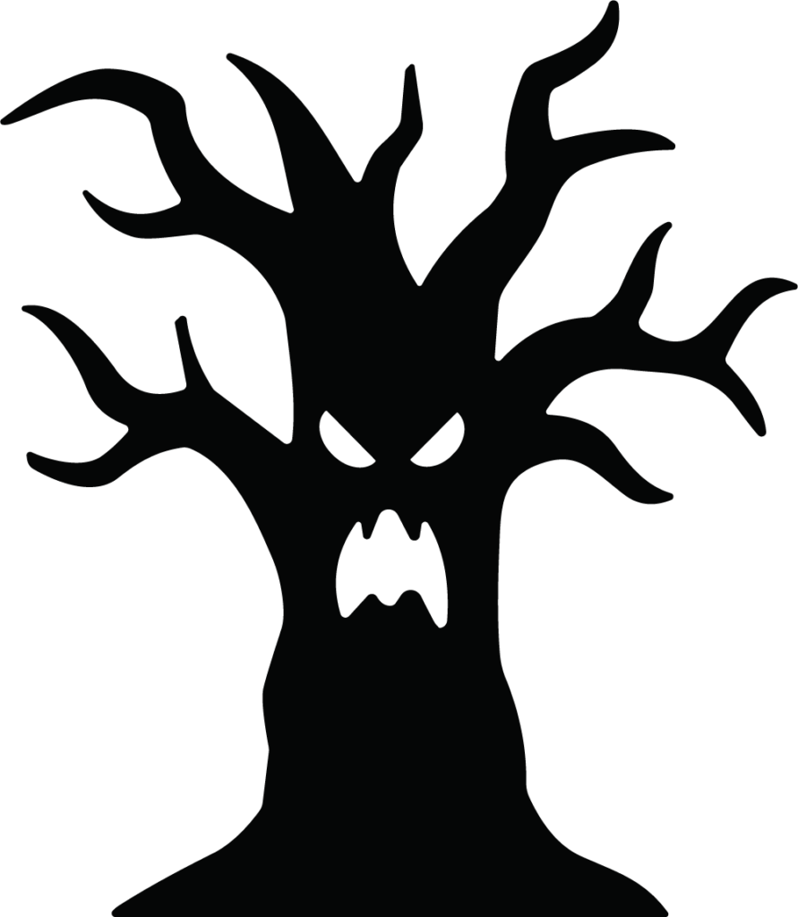 Spooky Tree SVG Creepy Silhouette Vector