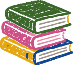 Stack Of Books SVG Colorful Doodle Vector