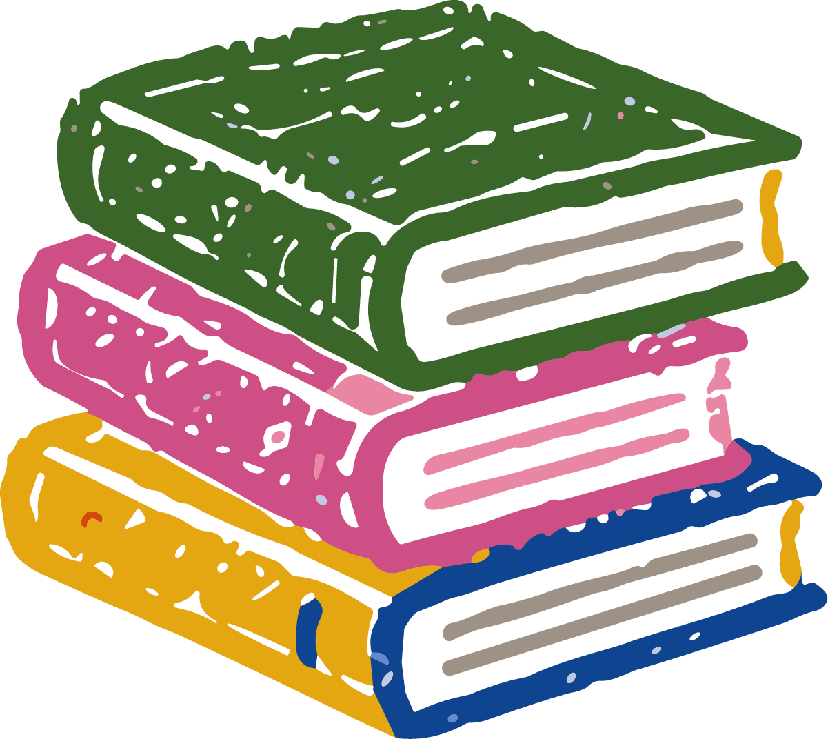 Stack Of Books SVG Colorful Doodle Vector - Image 1