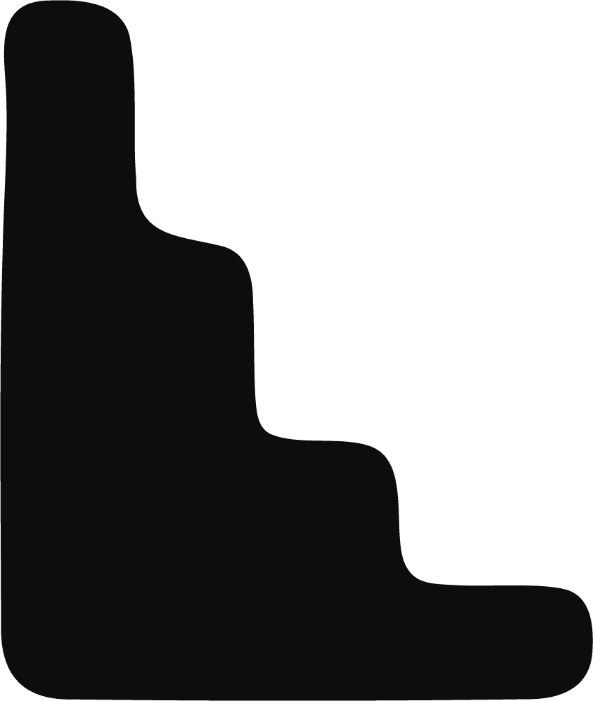 Staircase Silhouette SVG Bold Steps Vector