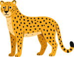 Standing Cheetah SVG Spotted Safari Vector