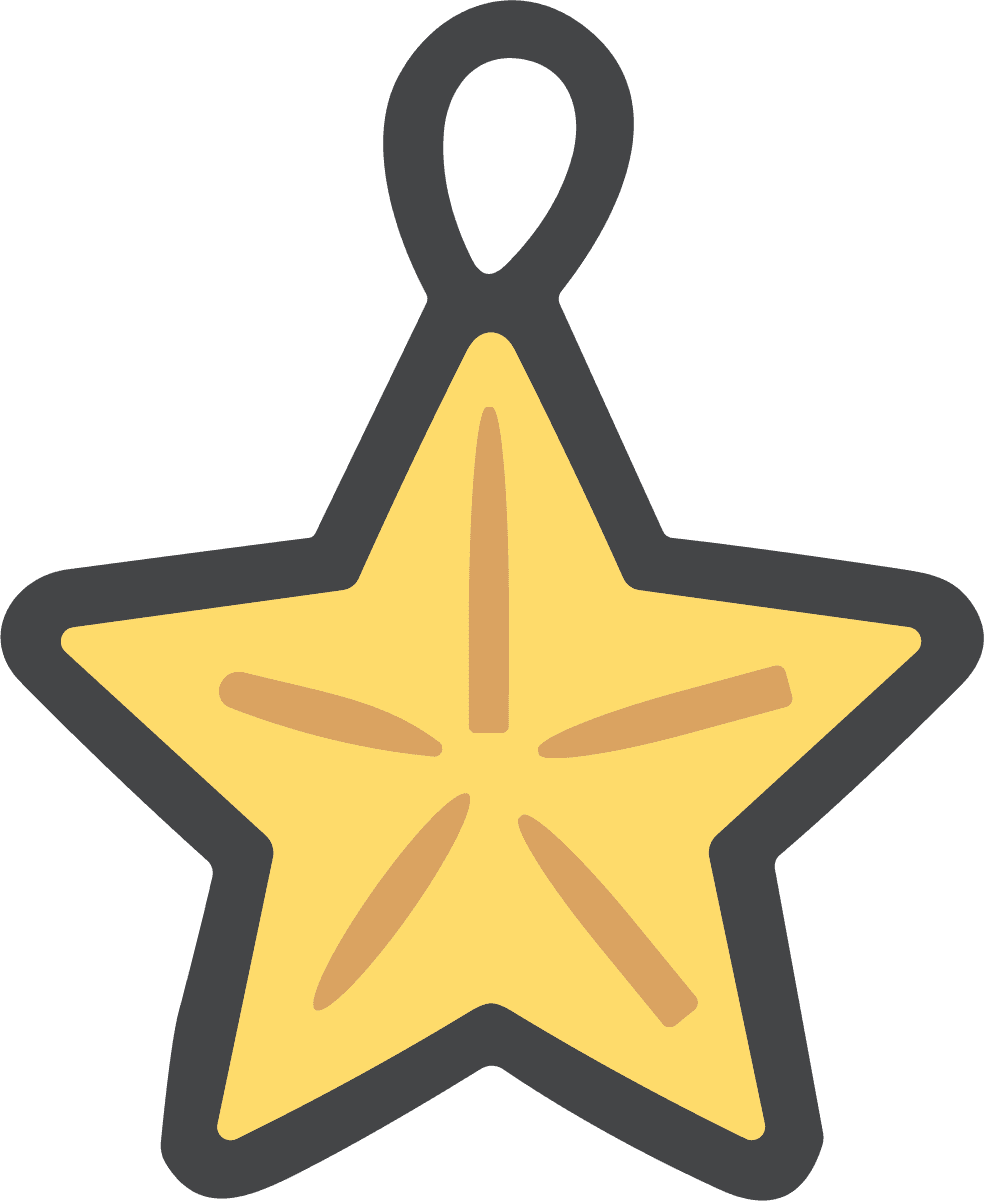 Star Charm SVG Golden Dangle Vector - Image 1