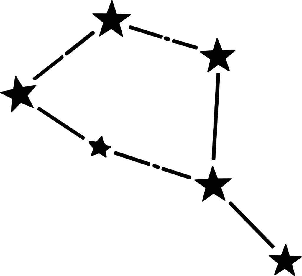 Star Constellation SVG Connected Night Sky Vector