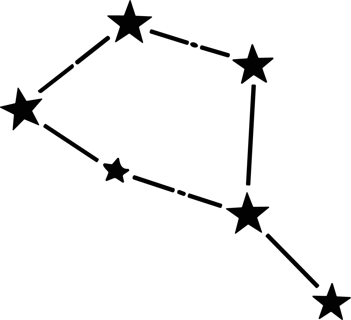 Star Constellation SVG Connected Night Sky Vector - Image 1