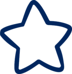 Star Outline SVG Bold Navy Vector