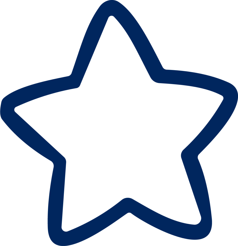Star Outline SVG Bold Navy Vector