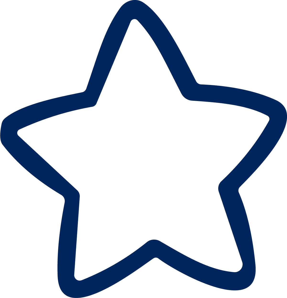 Star Outline SVG Bold Navy Vector - Image 1