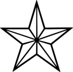 Star Outline SVG Bold Line Art Vector