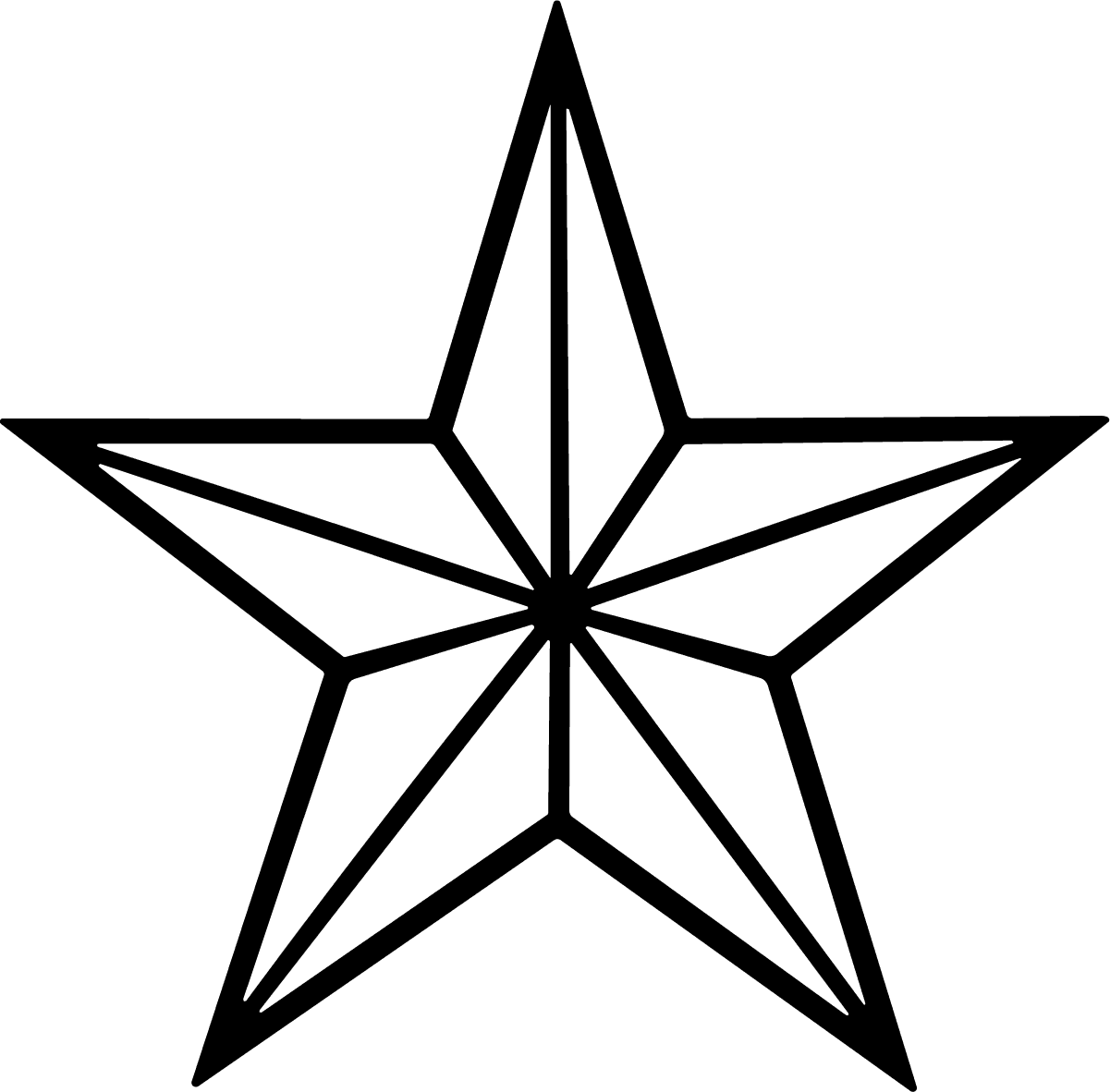 Star Outline SVG Bold Line Art Vector - Image 1
