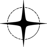 Star Sparkle SVG Dashed Orbit Vector