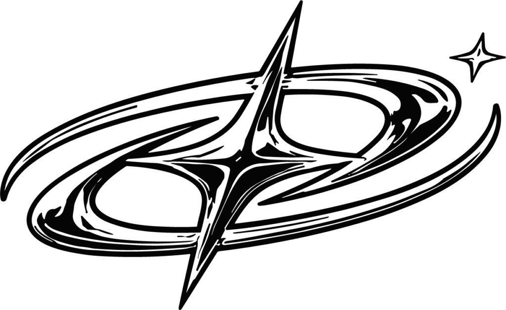 Star Swirl Emblem SVG Dynamic Motion Vector