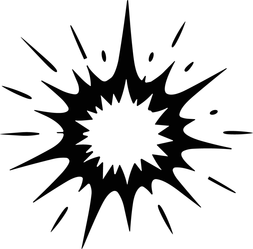 Starburst Explosion SVG Jagged Impact Vector